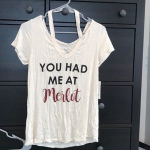 *Sold* You had me at merlot “ t-shirt ❣️ small NWT